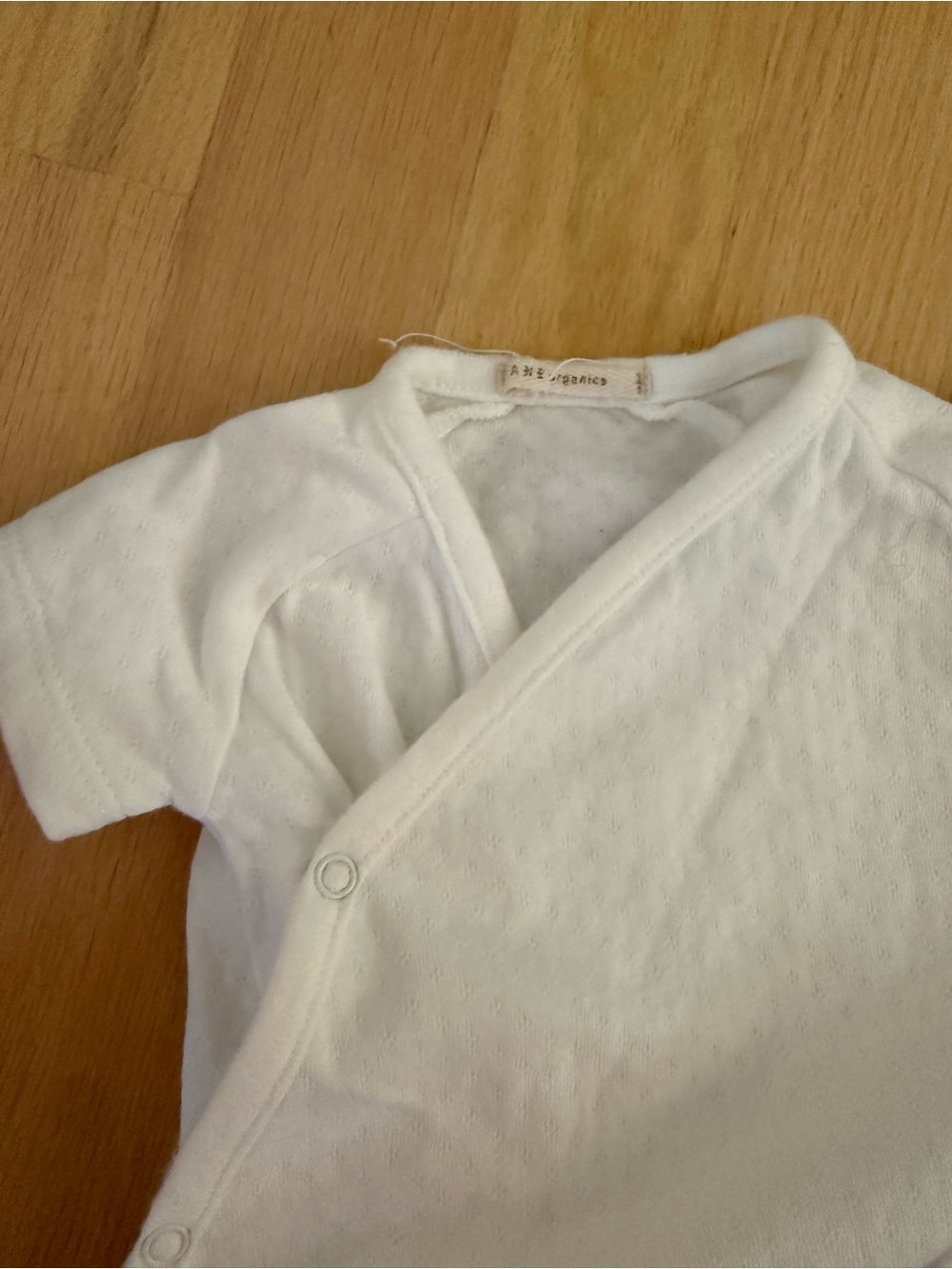 TANE Organic Kids Gray Stripe Bottoms with White Bodysuit set - Picture 2 of 7